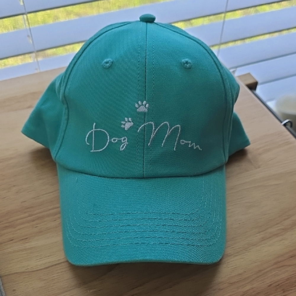 Dog Mom Teal Cap One Size Fots Most